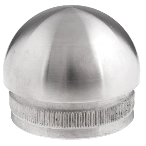 Kozza ellipsoïdale eindkap om in te slaan voor balustradebuis 42,4 mm – RVS AISI 304 satijn 001-095 (1)