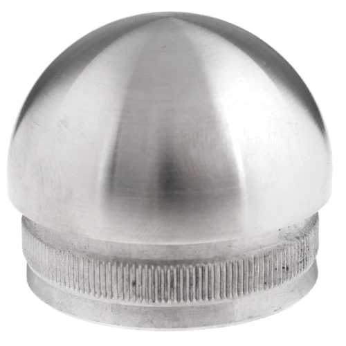 Kozza ellipsoïdale eindkap om in te slaan voor balustradebuis 42,4 mm – RVS AISI 304 satijn 001-095 (1)