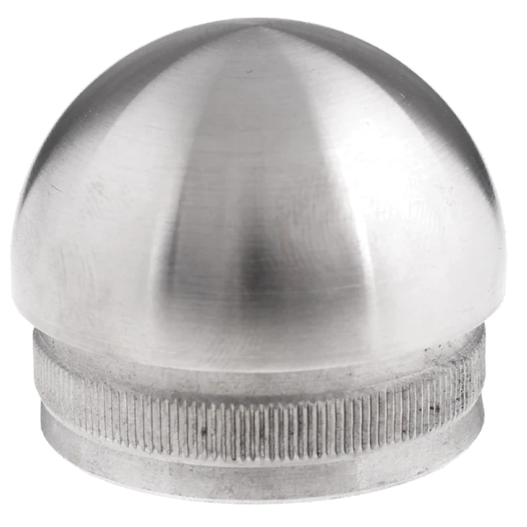 Kozza ellipsoïdale eindkap om in te slaan voor balustradebuis 42,4 mm – RVS AISI 304 satijn 001-095 (1)