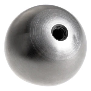 Inschroefbare volle bol voor balustrade fi 30 mm draad M6 roestvrij staal satijn