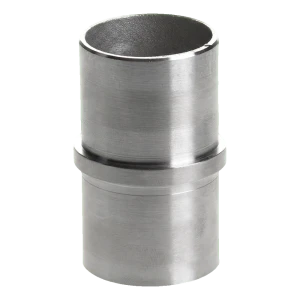 Rechte ingelijmde verbindingsstuk voor balustradebuis 42,4 mm – roestvrijstaal AISI 304 satijn