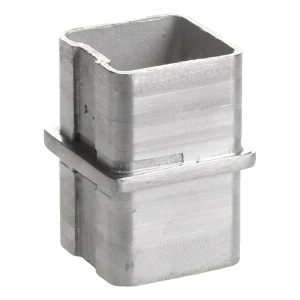 Rechte inlijmverbinder voor balustradeprofiel 40x40 mm – roestvrijstaal AISI 304 satijn