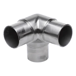 Hoekverbinder T-stuk voor balustrade – buis 42,4x2 mm, roestvast staal AISI 304, satijn