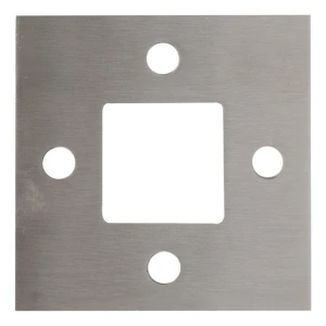 Zuil balustradebasis voor lassen 100x100 mm – roestvrijstaal AISI 304 satijn, systeem 40x40