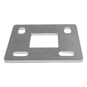 Balustradepaalvoet voor lassen 80×80 mm – roestvrijstaal AISI 304, systeem 40×40