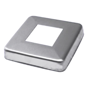 Balustrade afdekrozet 90x90 mm voor profiel 40x40 – RVS AISI 304 gepolijst