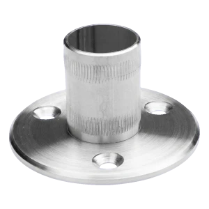 PINOX – balustradepaalvoet ø42,4 mm voor inheien, roestvrij staal satijn