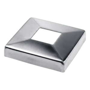 Maskerende rozet voor balustrade vierkant 108×108 mm voor profiel 40×40 – roestvrij staal, gepolijst