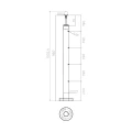 PSG Balustradepost midden doorvoer ø 42,4 mm AISI 304 – 4 houders, satijn 001-204 (4)