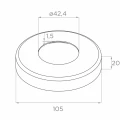 PSG Balustradepost midden doorvoer ø 42,4 mm AISI 304 – 4 houders, satijn 001-204 (5)