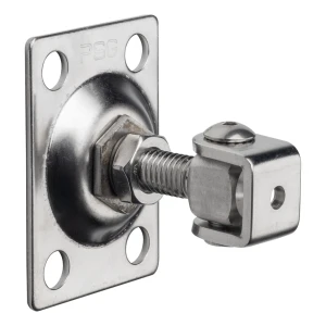 PSG regelbaar poortschrnienier M12 met schildplaat 75×55 mm – roestvast staal AISI 304