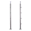 PSG doorloop balusterpaal Ø42,4 mm van RVS AISI 304 – 4 houders Ø12, vloermontage 001-207 (1)