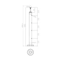 PSG doorloop balusterpaal Ø42,4 mm van RVS AISI 304 – 4 houders Ø12, vloermontage 001-207 (4)