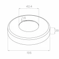 PSG doorloop balusterpaal Ø42,4 mm van RVS AISI 304 – 4 houders Ø12, vloermontage 001-207 (5)