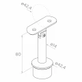 PSG doorloop balusterpaal Ø42,4 mm van RVS AISI 304 – 4 houders Ø12, vloermontage 001-207 (7)