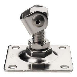 PSG verstelbaar hekscharnier M20 met schild 100×100 mm – roestvrijstaal AISI 304