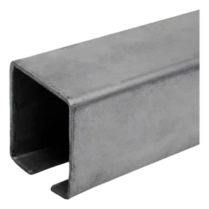 Stalen rijrail – C-profiel voor schuifpoorten 60×60 mm, lengte 6000 mm