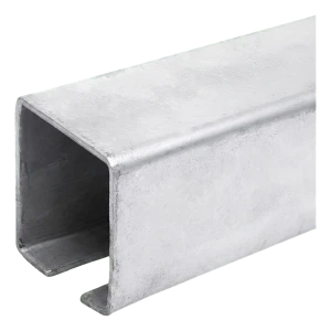 PSG stalen looprail voor schuifpoorten – C-profiel 50×50 mm, lengte 6000 mm