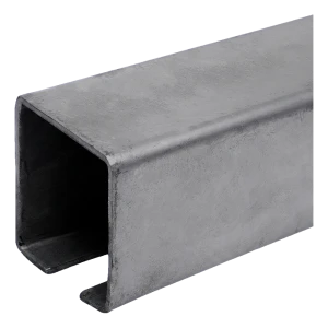 PSG rijrail C-profiel staal voor schuifpoorten 80×80 mm – 7000 mm