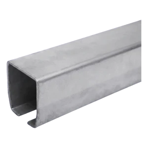 PSG geleiderail voor schuifpoort 100×90×5 mm zwart – stalen U-profiel 6 m